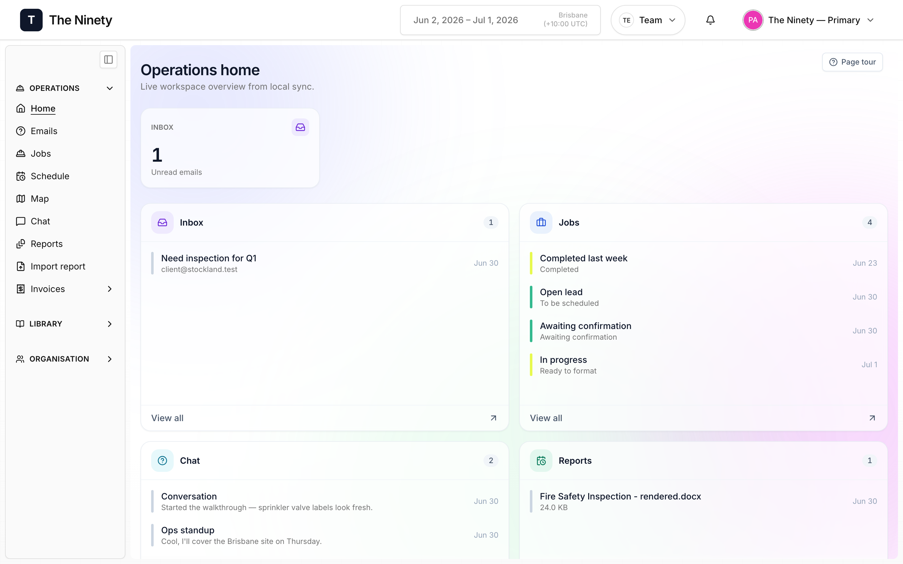 SurveyThanks operations home dashboard