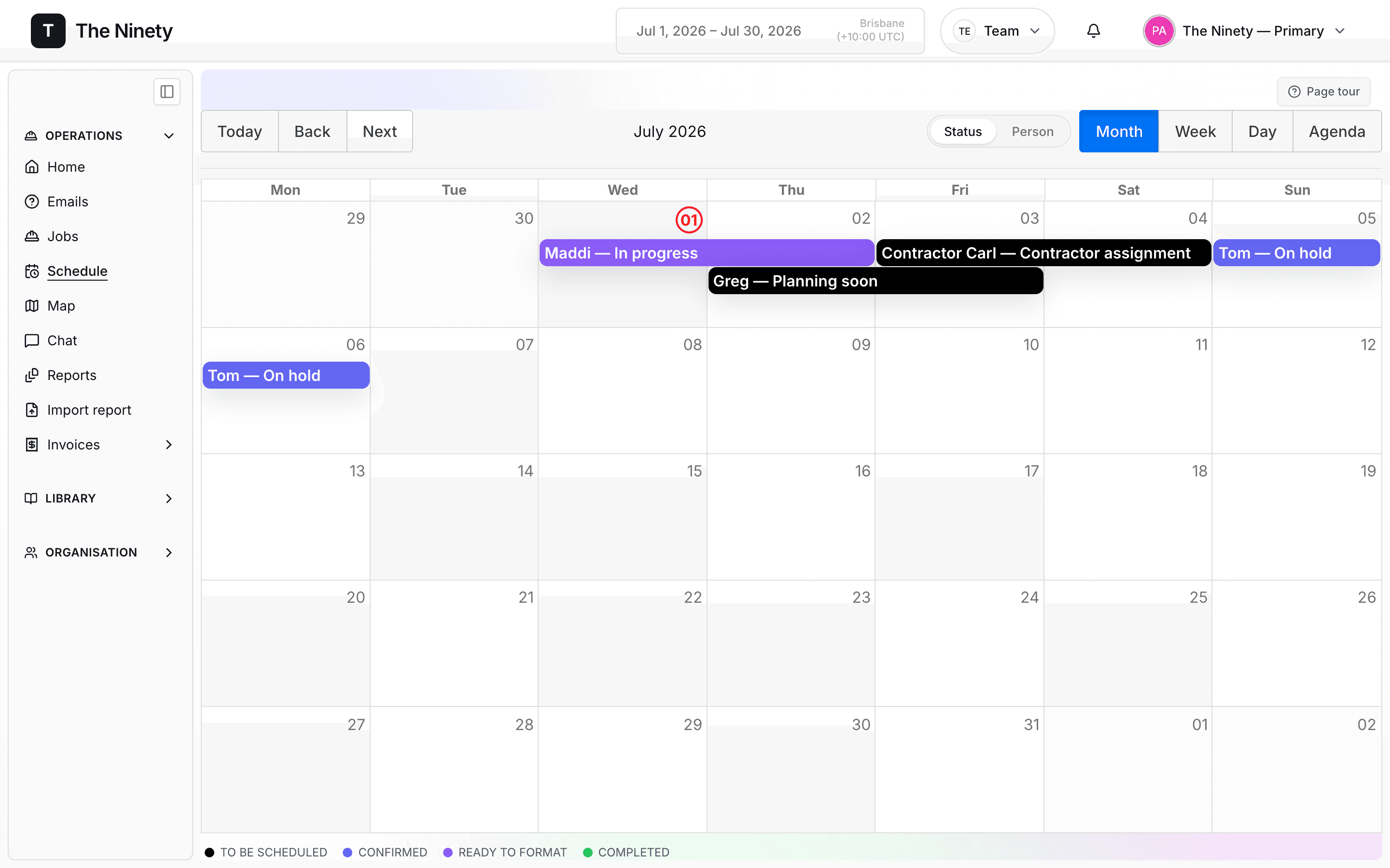 SurveyThanks scheduling calendar